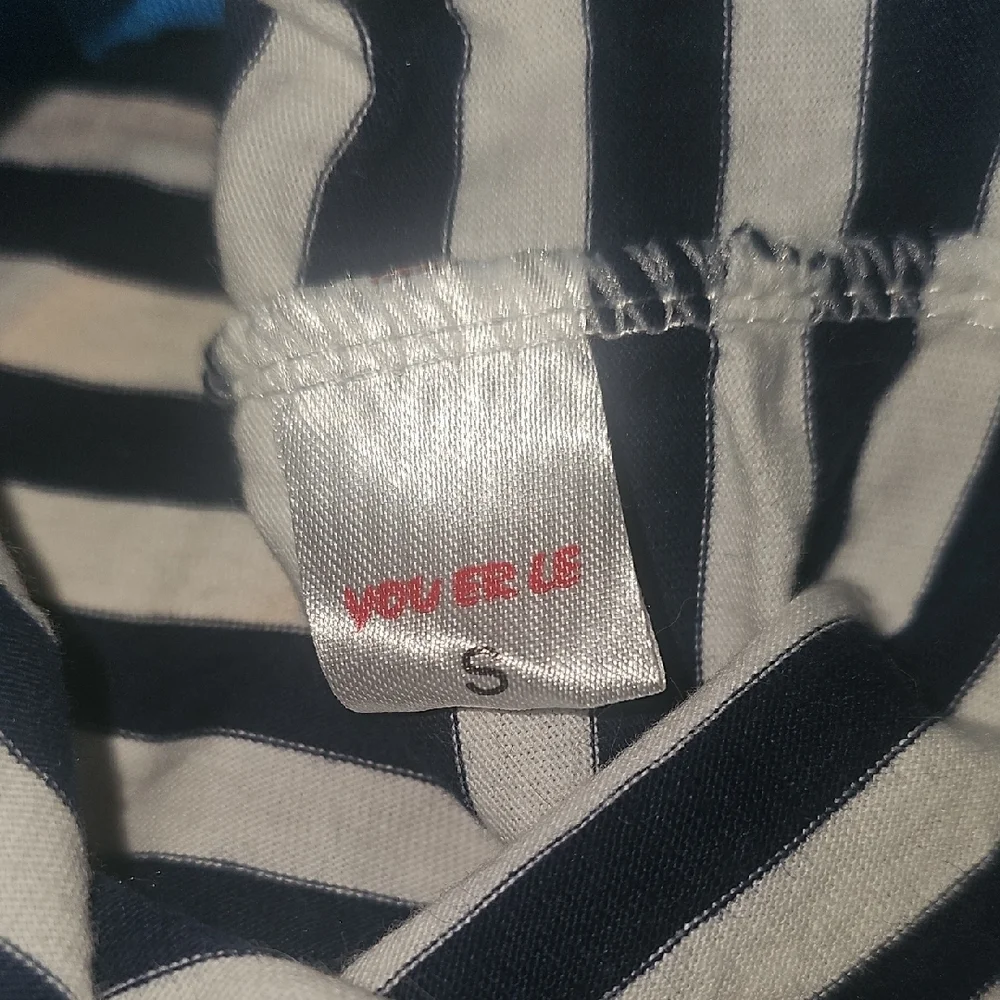 Striped Dog Shirt with Nautical Print Size Small